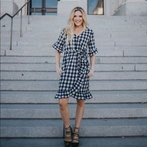Piper & Scoot Black and White Gingham Dress